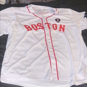 Boston White and Red Baseball Jersey
